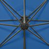vidaXL Cantilever Garden Parasol with Pole and LED Lights Azure Blue 300 cm