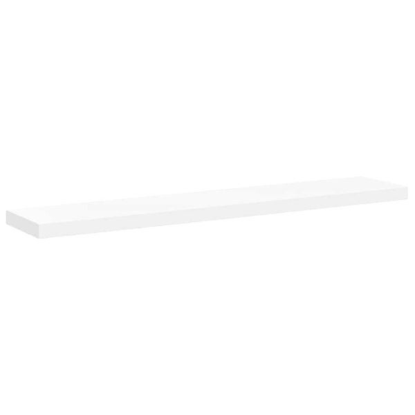 vidaXL Floating Wall Shelf White 120x23.5x3.8 cm MDF