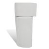 Ceramic Stand Bathroom Sink Basin Faucet/Overflow Hole White Round