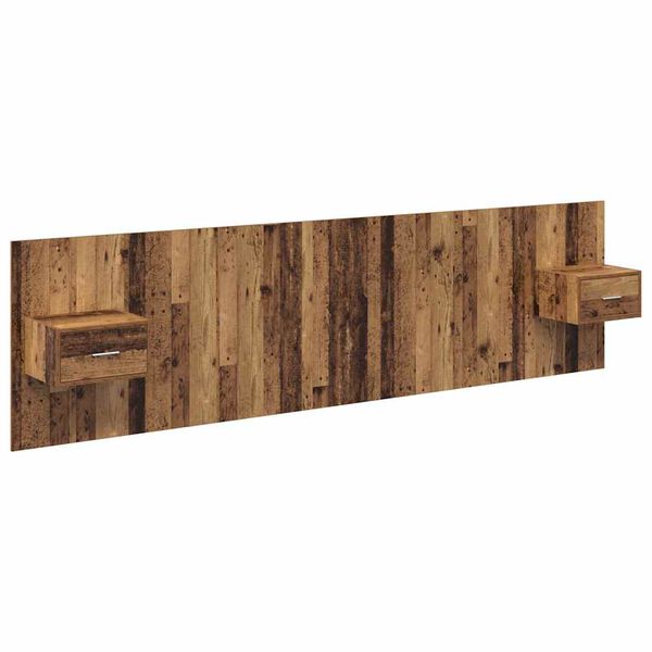 vidaXL Headboard with Cabinet 3 pcs Old Wood Engineered Wood