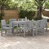 vidaXL Garden Dining Chair 6 pcs Light Grey 65.5 x 55.5 x 88cm Plastic