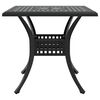 vidaXL Garden Table Set 3 pcs Black Cast Aluminium