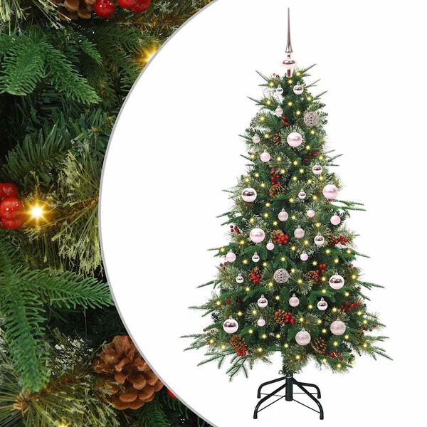 vidaXL Artificial Hinged Christmas Tree Green 150 cm PE and PVC