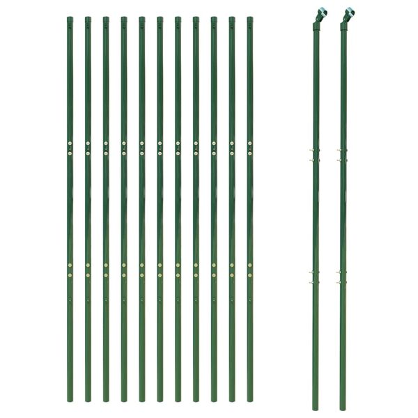 vidaXL Chain Link Fence Green 1.8x25 m