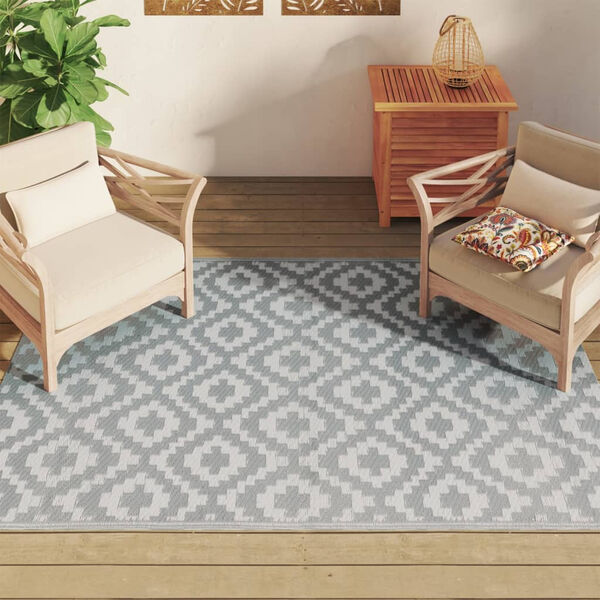 vidaXL Outdoor Carpet ARAKIL Grey 140x200 cm PP