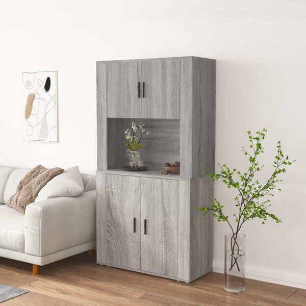 vidaXL Highboard Grey Sonoma Engineered Wood