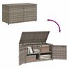 vidaXL Garden Storage Cabinet Grey 110x55x60.5 cm Poly Rattan