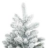 vidaXL Artificial Hinged Christmas Tree Snow Flocked White 150 cm