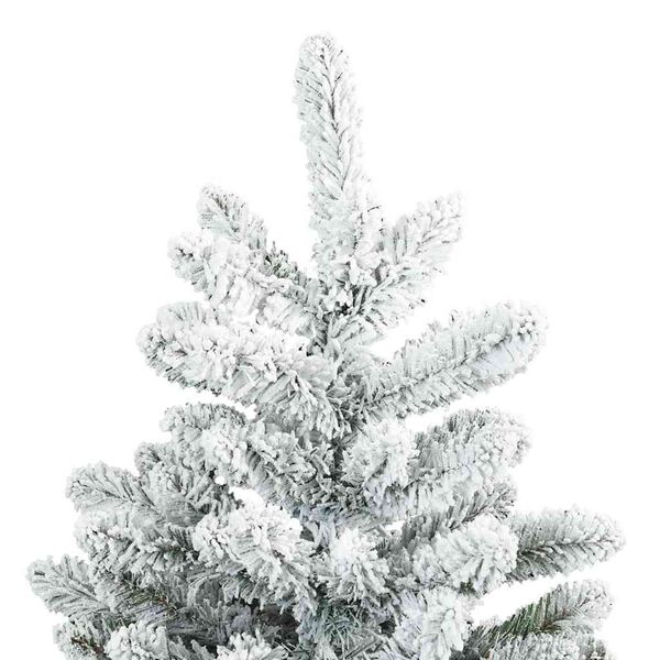 vidaXL Artificial Hinged Christmas Tree Snow Flocked White 150 cm