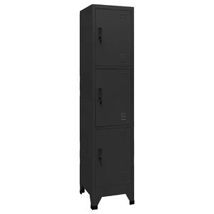 vidaXL Locker Cabinet Black 38x45x180 cm Steel