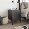 vidaXL Bedside Cabinet Black 36x39x50.5 cm Steel