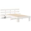 vidaXL Bed Frame with Headboard White 90 x 190 cm Solid Pine Wood