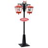 vidaXL Christmas Street Lamp with Santa Black and Red 81x40x188 cm PVC