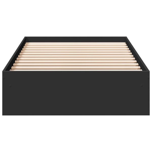 vidaXL Bed Frame with Drawers without Mattress Black 100x200 cm