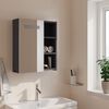 vidaXL Bathroom Mirror Cabinet with LED Light Grey 45x13x52 cm