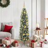 vidaXL Artificial Slim Christmas Tree Green and White 150 cm
