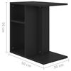 vidaXL Side Table Black 50x30x50 cm Engineered Wood