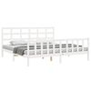 vidaXL Bed Frame without Mattress White 200x200 cm Solid Wood Pine