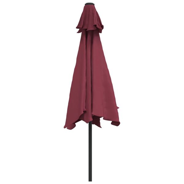 vidaXL Garden Parasol with Metal Pole Bordeaux Red 300 cm