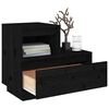 vidaXL Bedside Cabinets 2 pcs Black 60x34x51 cm Solid Wood Pine