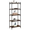 vidaXL Bookcase 5-Tier Brown Oak 60x30x154 cm Engineered Wood