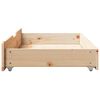 vidaXL Under-Bed Drawers with Wheels 2 pcs 95x55x17 cm Solid Wood Pine