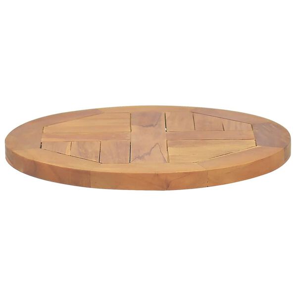 vidaXL Table Top Solid Teak Wood Round 2.5 cm 40 cm