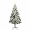vidaXL Artificial Christmas Tree with 300 LEDs with Stand White 210 cm