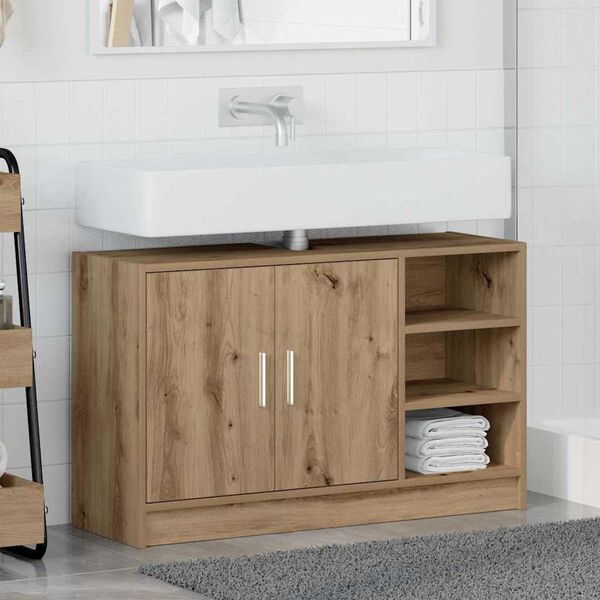 vidaXL Bathroom Cabinet Artisan Oak 90 x 29 x 55 cm Engineered wood