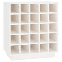 vidaXL Wine Cabinet White 55.5x34x61 cm Solid Wood Pine