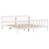 vidaXL Bed Frame without Mattress White 180x200 cm Super King Solid Wood Pine