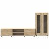 vidaXL TV Cabinet Set with Drawer FLORIN Sonoma Oak Engineered Wood