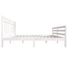 vidaXL Bed Frame without Mattress White Super King Solid Wood
