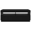vidaXL TV Cabinet Black Oak 100 x 35 x 40 cm Engineered Wood