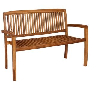 vidaXL Garden Bench | Natural Teak | Solid Teak Wood