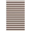 vidaXL Zebra Blind Brown 140x230 cm Fabric Width 135.9 cm Polyester