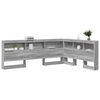 vidaXL Storage Headboard with Shelf Grey Sonoma 135 cm Engineered Wood