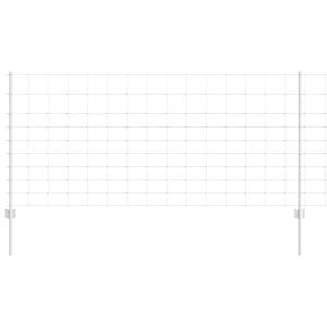 vidaXL Outdoor Wild Fence with Posts 50 x 1 m Galvanised Steel Silver