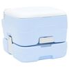 vidaXL Camping Toilet Manual Light Blue and White 41.5 x 36.5 x 30 cm