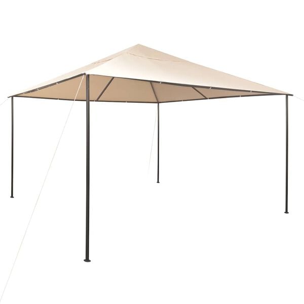 vidaXL Gazebo Pavilion Tent Canopy 4x4 m Steel Beige