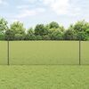 vidaXL Fence with Post Grey 1 x 10 m Steel