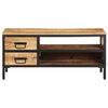 vidaXL TV Cabinet 90x35x40 cm Solid Rough Wood Mango