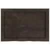 vidaXL Wall Shelf Dark Brown 60x40x(2-6) cm Treated Solid Wood Oak