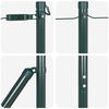 vidaXL Fence Posts Manual 7 pcs Green Ø32mm 150 cm Galvanised steel