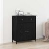 vidaXL Sideboard with Drawer Black Oak 70 x 30 x 80 cm Engineered Wood