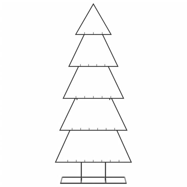 vidaXL Metal Christmas Tree for Decoration Black 150 cm