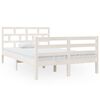 vidaXL Bed Frame without Mattress White Solid Wood 120x200 cm (810426+814185)