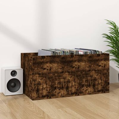 vidaXL Vinyl Storage Box Smoked Oak 71x34x36 cm Engineered Wood