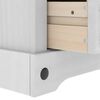 vidaXL Bedside Table with Drawer White 53 x 39 x 84 cm Solid Pine Wood