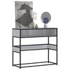 vidaXL Console Table Grey Sonoma 90x35x80 cm Engineered Wood